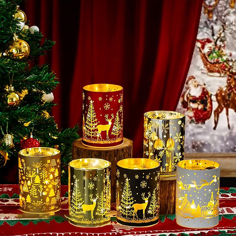 Christmas Series New Year Decorative Candlestick Cups Custom Home Fragrance Birthday Gifts Reindee