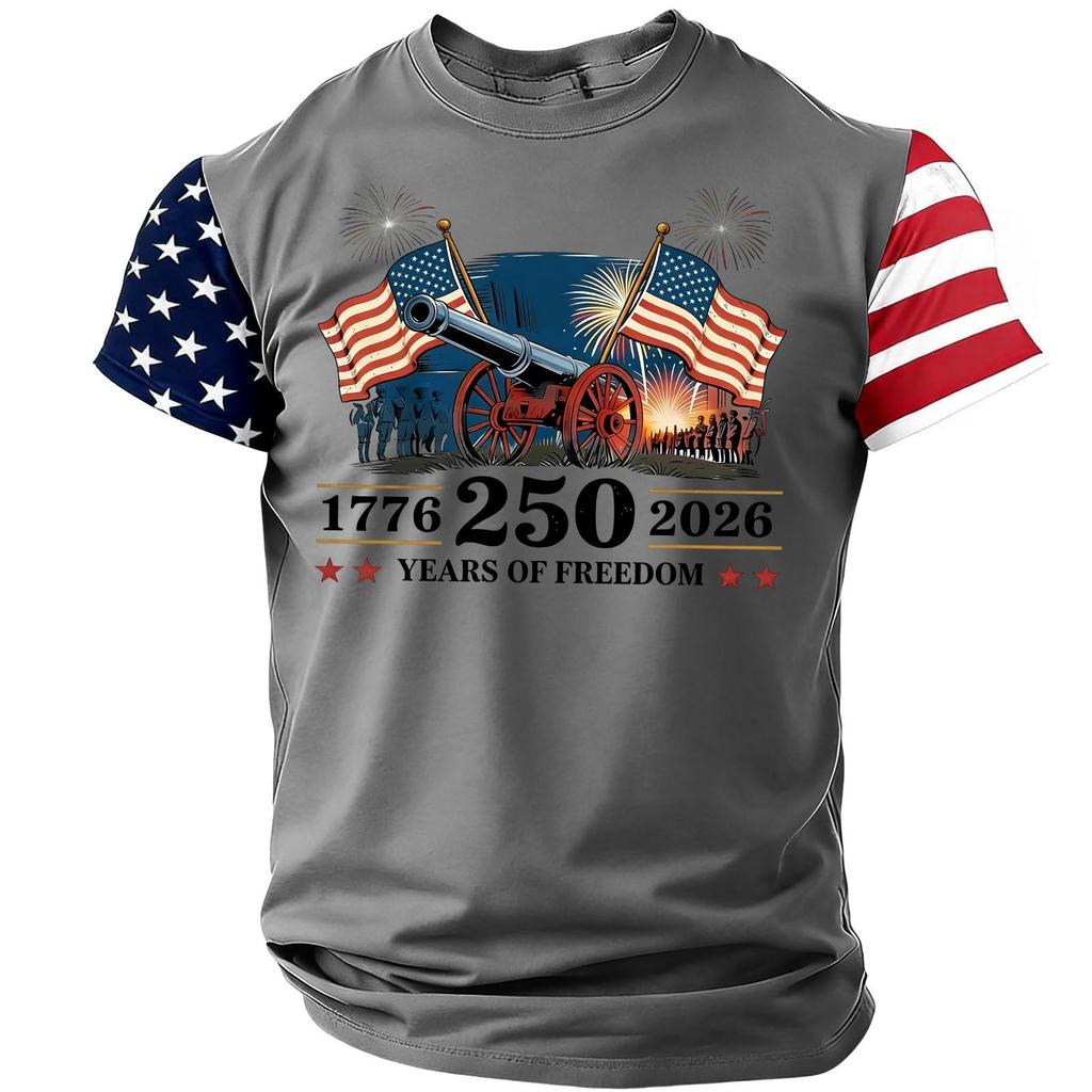 Men's Casual Round Neck Lightweight Breathable Short-Sleeve Top