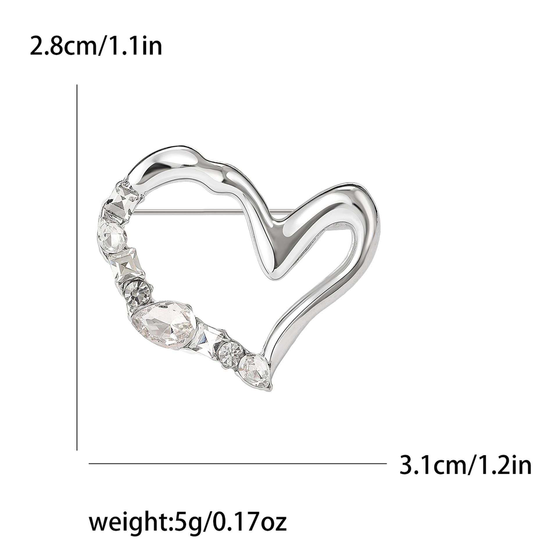 

Творческая личность, блестящая изогнутая брошь в виде персикового сердца, простая булавка в виде сердца из сплава, пряжка для пиджака и рубашки, защищающая от света