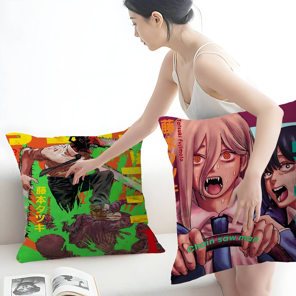Anime Chainsaw Man Pillowcases Home Bedding Decorative Pillow Cover Wedding Super Soft Pillow Case