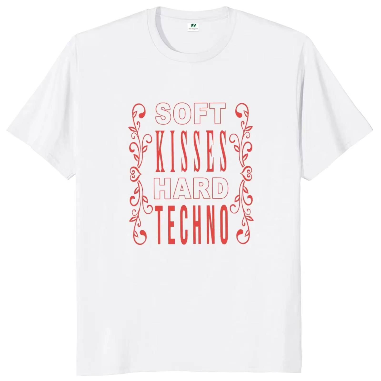 

Soft Kisses Hard Technology T-shirt Men Women Funny Pop Y2k Graphic Streetwears Cotton Unisex Summer Streetwear Tshirts XXXXXL