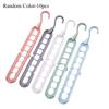 10pcs 9-hole Wardrobe Storage Rack Multifunctional Foldable Clothes Drying Rack Storage Clothes Rack Space-saving Clothes Hanger