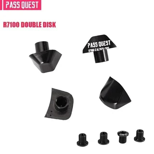 PASS QUEST 110bcd double chainring for Shimano 105 R7100,R8100,R9200,54 40 53 39 50 34 56 42 52 36 48T 110 bcd road chain ring Bolts for R7100 2X