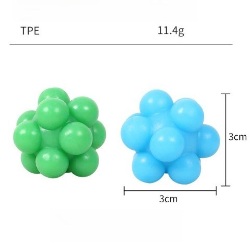 Cat Toy Polygonal Elastic Ball, Bite-resistant Teasing Cat Ball, High Elastic Toy Ball, Cat Self-pleasure Relief Pet Toy