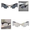 Randlose Sonnenbrille Cyberpunk Sonnenbrille für Rave Halloween Erwachsene Straße Strand
