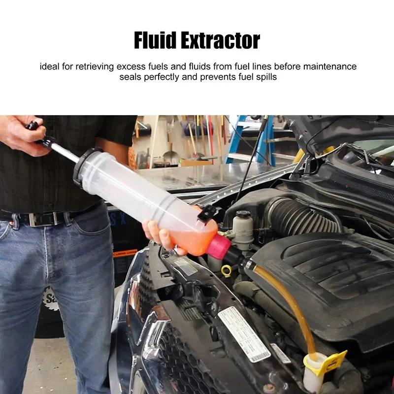 Car Oil Fluid Extractor Siphon Pump Brake Fluid Fluid Syringe Pump Auto Manual Suction Vacuum Fuel Transfer Hand Pump 500/1500cc