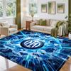 Borussia Dortmund Design Crystal Velvet Rug Soft Decorative Mat for Bedroom Entrance