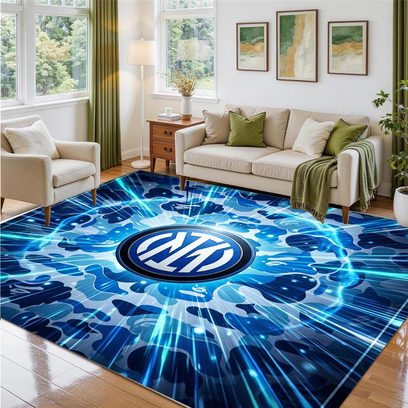 Borussia Dortmund Design Crystal Velvet Rug Soft Decorative Mat for Bedroom Entrance