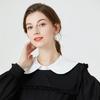 Sweet Doll Removable Lapel Fake Collar Women Front Tie Half Shirt Detachable Collar for Mens Suit Autumn Lapel False Collar