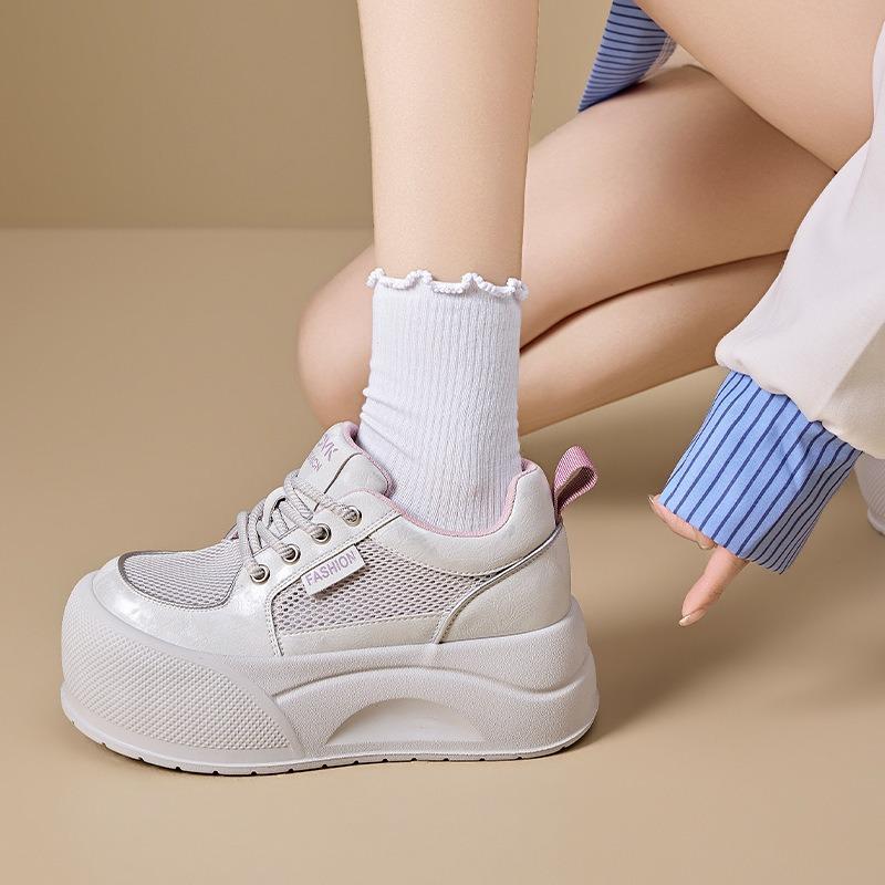 Platform Women's 2026 Summer New Big Head Casual Shoes Mesh Breathable Versatile Shoes Women's Shoes