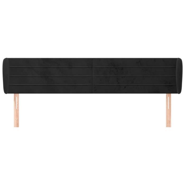 VidaXL Headboard with Ears Black 163x23x78-88 Cm Velvet3117340