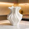 Creative Ceramic Vase Abstract Irregular Folds Handmade Spiral Porcelain Vase Ceramic Handicrafts Flower Vases Flowerpot Vases P