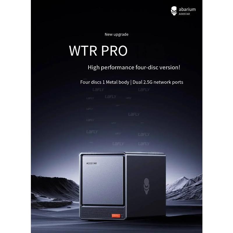 AOOSTAR 2025Intel Quad Core N150 MiniPC Home Cloud HDD a 4 Alloggiamenti SSD Doppio Display USBType-C Doppia LAN Archiviazione Domestica NAS Computer