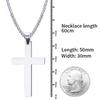 Fashion Stainless Steel Cross Pendant Necklace For Women Men Link Chain Charm Necklace Cool Boys Girls Punk Hip Hop Jewelry Gift