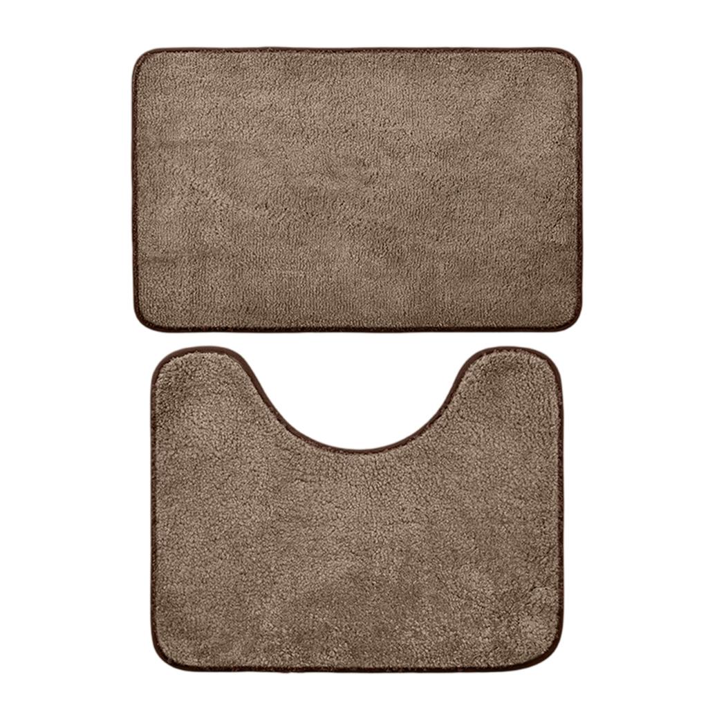 Toilet Rugs U Shaped Washable Bath Rugs For Bathroom Non Extra Soft And Absorbent Microfiber Bath Mat Plush Comfortable Contours Bath Rugs For Toile