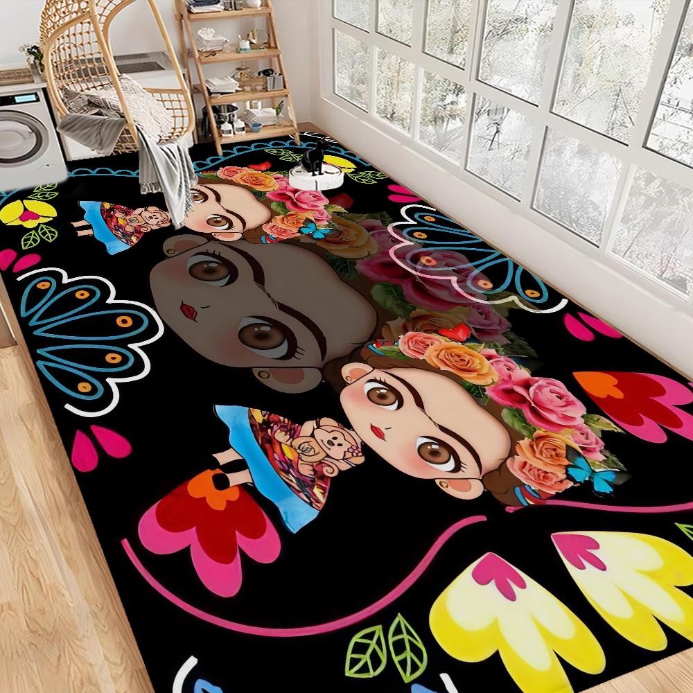 Mexican F-Fridas Floor Mat Rectangle Anti-slip Home Soft Badmat Front Door Indoor Outdoor Mat el Decor Mat