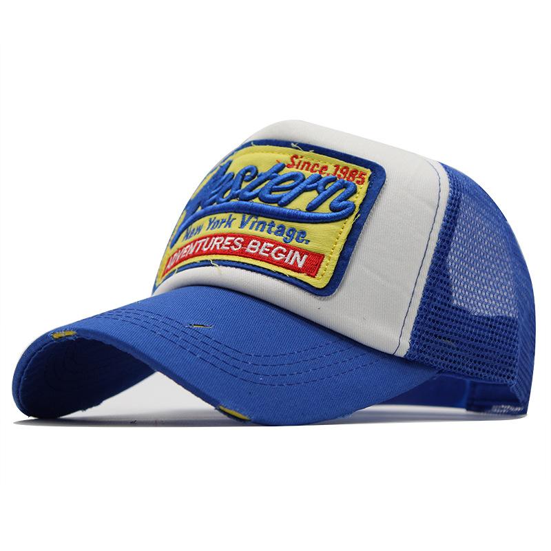 

Baseball Cap Cloth Alphabet Mesh Cap Men S Cap Embroidered Hat Women S Outdoor Sports Hat Adjustable синій