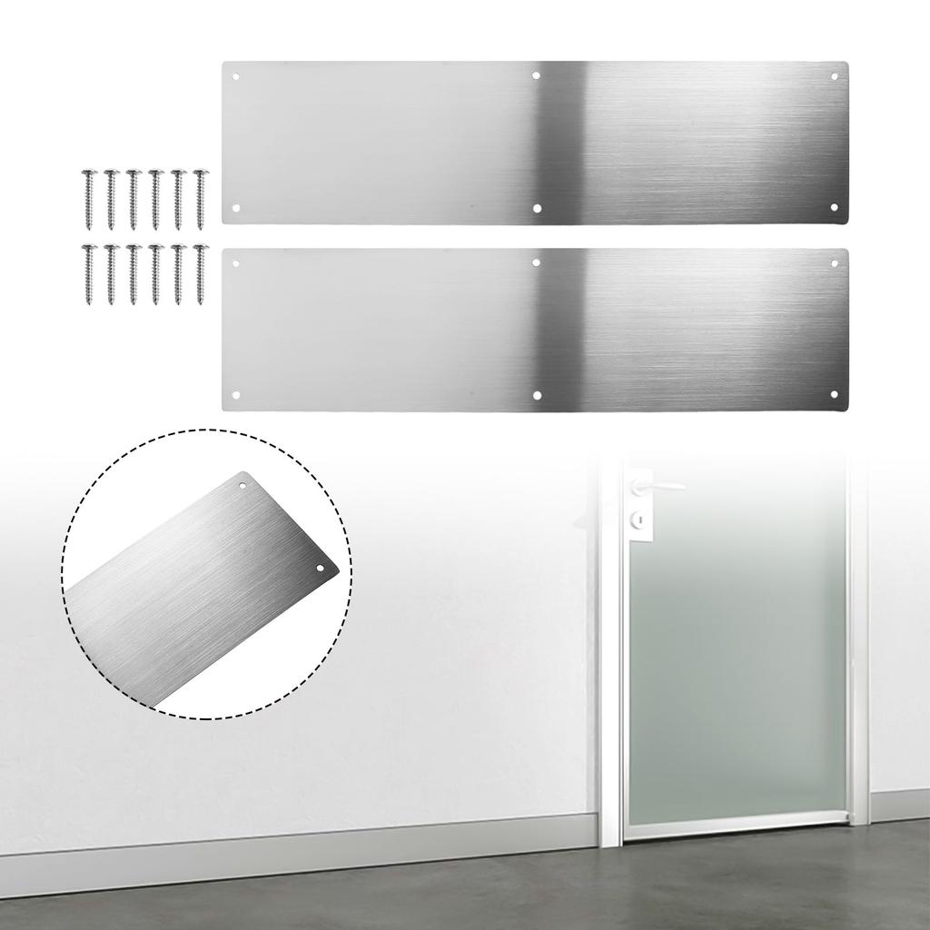 Door Metal Kick Plate Long Lasting Stainless Steel Protection Installation Suitable for Indoor and Outdoor Use