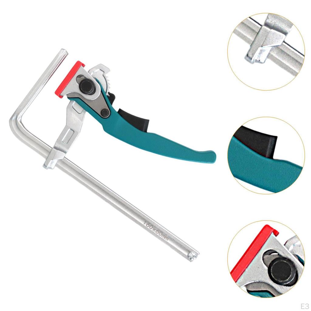 Multi-Angle Clamping Tool for Woodwork with Ratchet Guide Rail