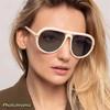 Occhiali di lusso di design a forma di rospo per donna uomo stile vintage anti luce blu UV400 montatura moda