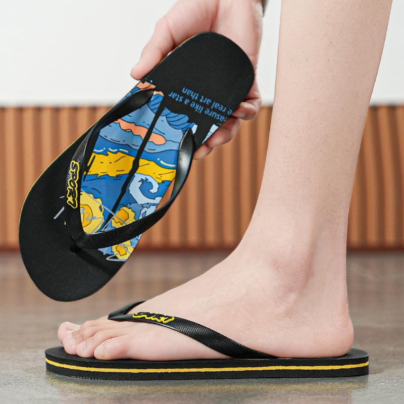 Fashion Summer beach outdoor sandals fashion flip-flops men's lightweight non-slip flip-flops casual sports flip-flops men's shoes