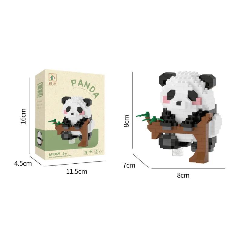 Creative DIY Assemable Animal Cute MINI Chinese Style Animal Panda Building Block Educational Boy Toys For Children Model Bricks