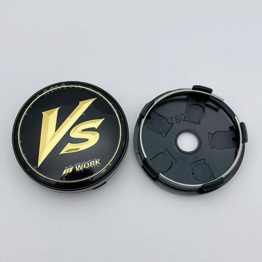 

4pcs 60MM ( 56MM I.D ) VS W Work Logo Emblem Badge Car Wheel Center Caps Auto Rim Dust Cover Wheel Hub Hubcaps Car Accessories VS W Work Badge&4pcs 60MM Wheel Cap