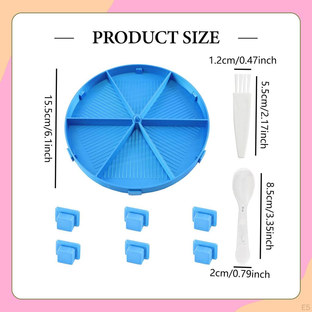 Tray with Spoon And Brush, Scratch-Resistant Versatile Art Supplies, Rhinestone Sorter for Nail