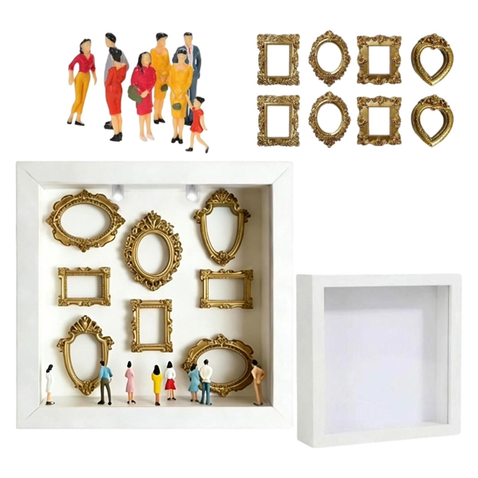 

Mini Photo Frame Museums Shadows Box with Figures for Celebrating Anniversaries Wedding Graduation Personalize Memory Art 1