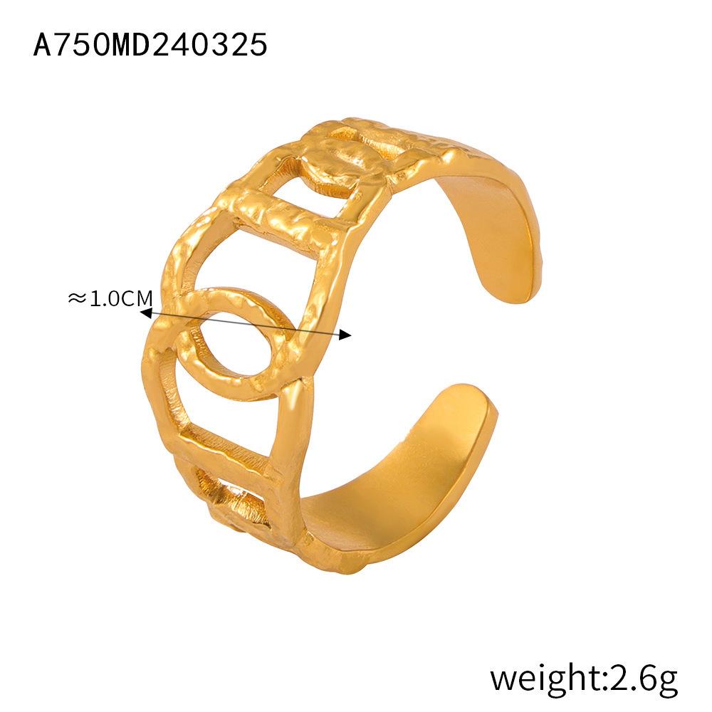 Ring Irregular Texture Texture Geometric Ring Concave and Convex Creative Design Temperament Simple Ring Jewelry