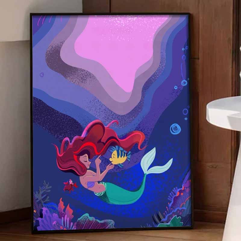 Disney Diamond Painting 5D DIY Ariel Diamond Painting Art Diamond Painting Kit Adult/Beginner Gift Idea Unique Home Decor