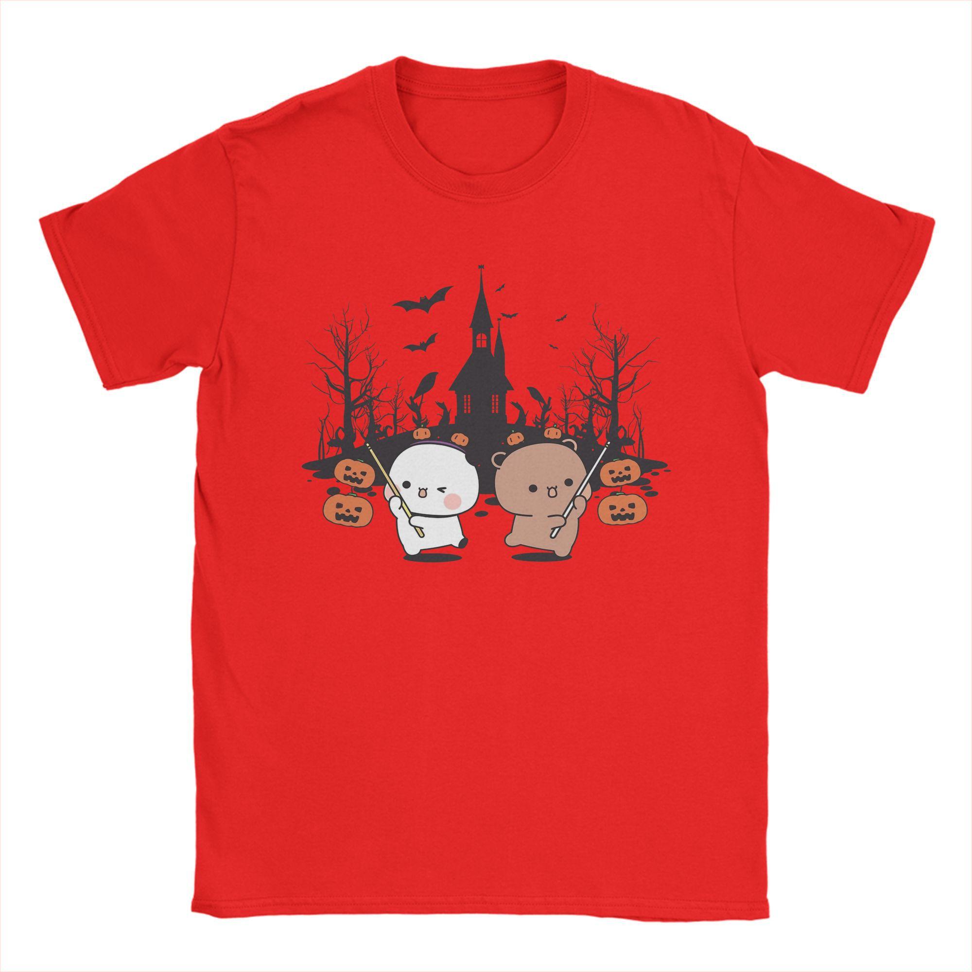 Bubu Dudu in Love Halloween T Shirts Men 100% Cotton Funny T-Shirt Crew Neck Tees Short Sleeve Clothing 6XL S