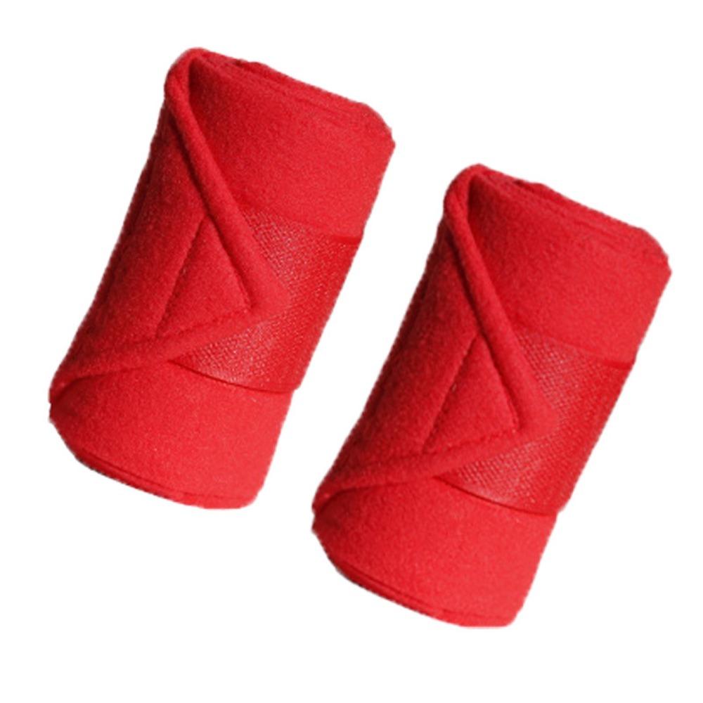 

2/4Pcs Set Polar Fleece Cozy Leg Protector Breathable Equestrian Supplies Show Jumping 2Pcs Red