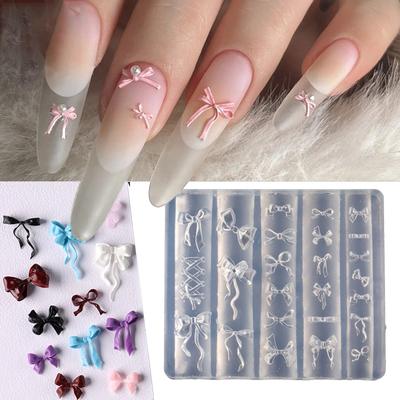 Elegant Bowknot Silicone Mould Set for Creating 3D Nail Art Earrings and Necklaces Crafting Tool Fashion Statement