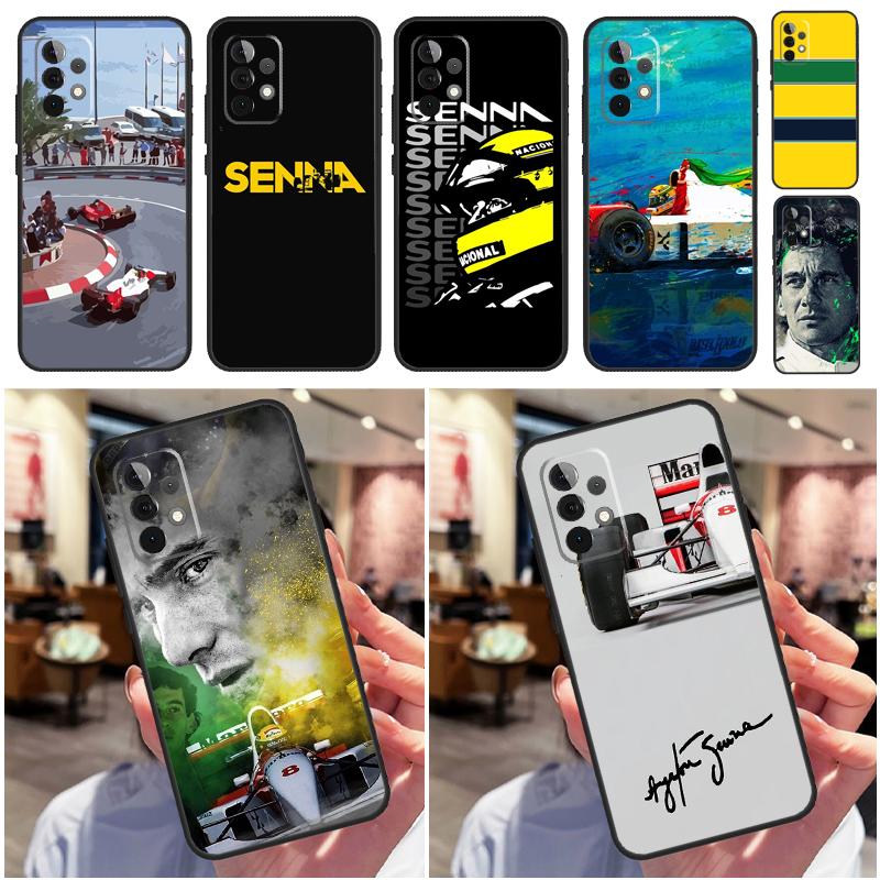 Ayrton Senna F1 For Samsung Galaxy A33 A36 A56 A26 A16 A15 A55 A53 A35 A22 A32 A52 A54 A34 A14 A05 A06 Case