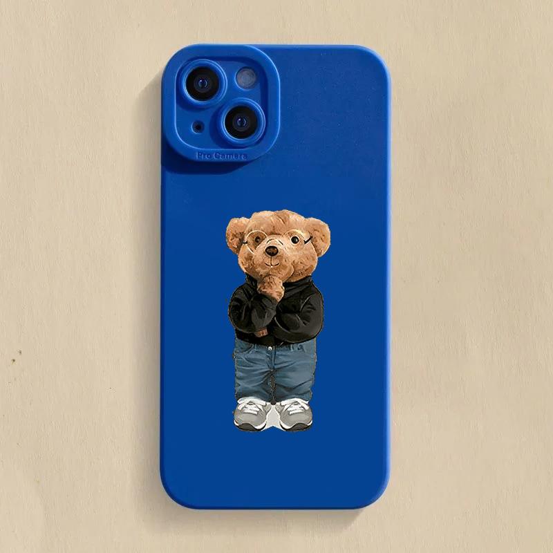 Cute Bow Bear Silicone Phone Case For Samsung Galaxy S26 S25 S24 S23 S22 S21 Ultra Plus FE A06 A26 A32 A33 A56 A34 A54 Cover
