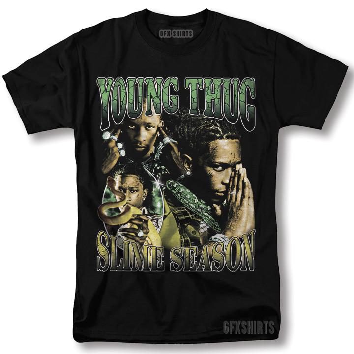 Футболка Young Thug Slime Season Free Slime Tour Мерч Винтажный Графический дизайн Футболка S