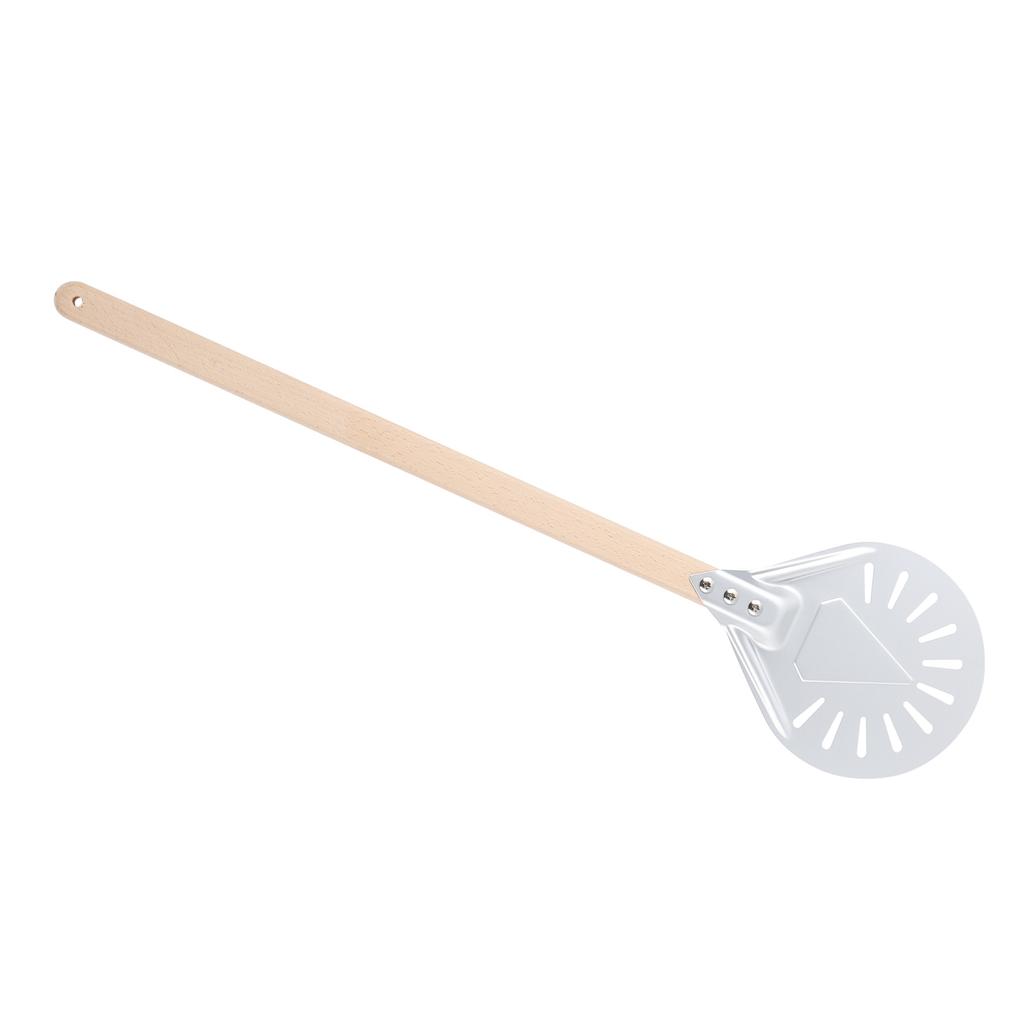 Pizza Shovel with 60cm Removable Wood Handle NonSlip Round Pizza Spatula Kitchen Utensils(7in )