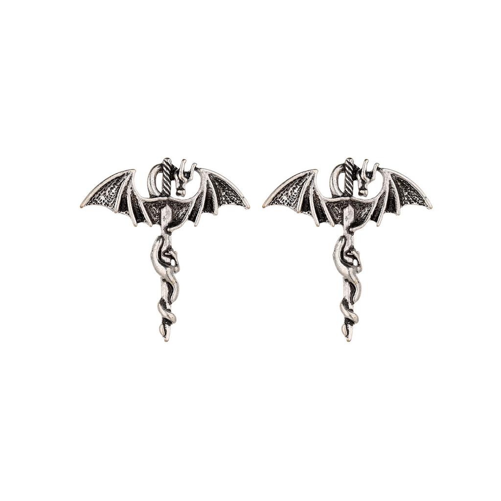 European and American Niche Style Halloween Spider Earrings Ins Personality Design Horror Elements Skull Stud Earrings