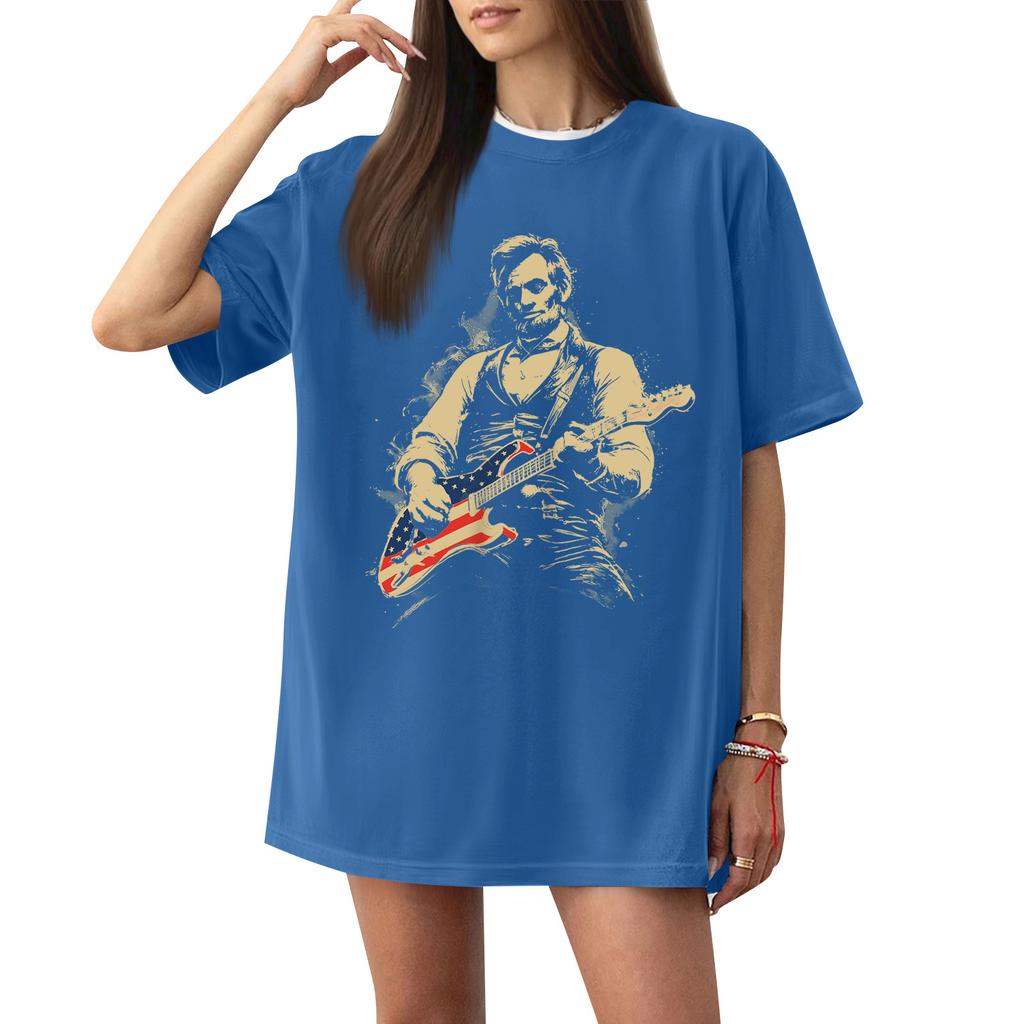 Women's Casual Letter Print Short-sleeved Top T-shirt