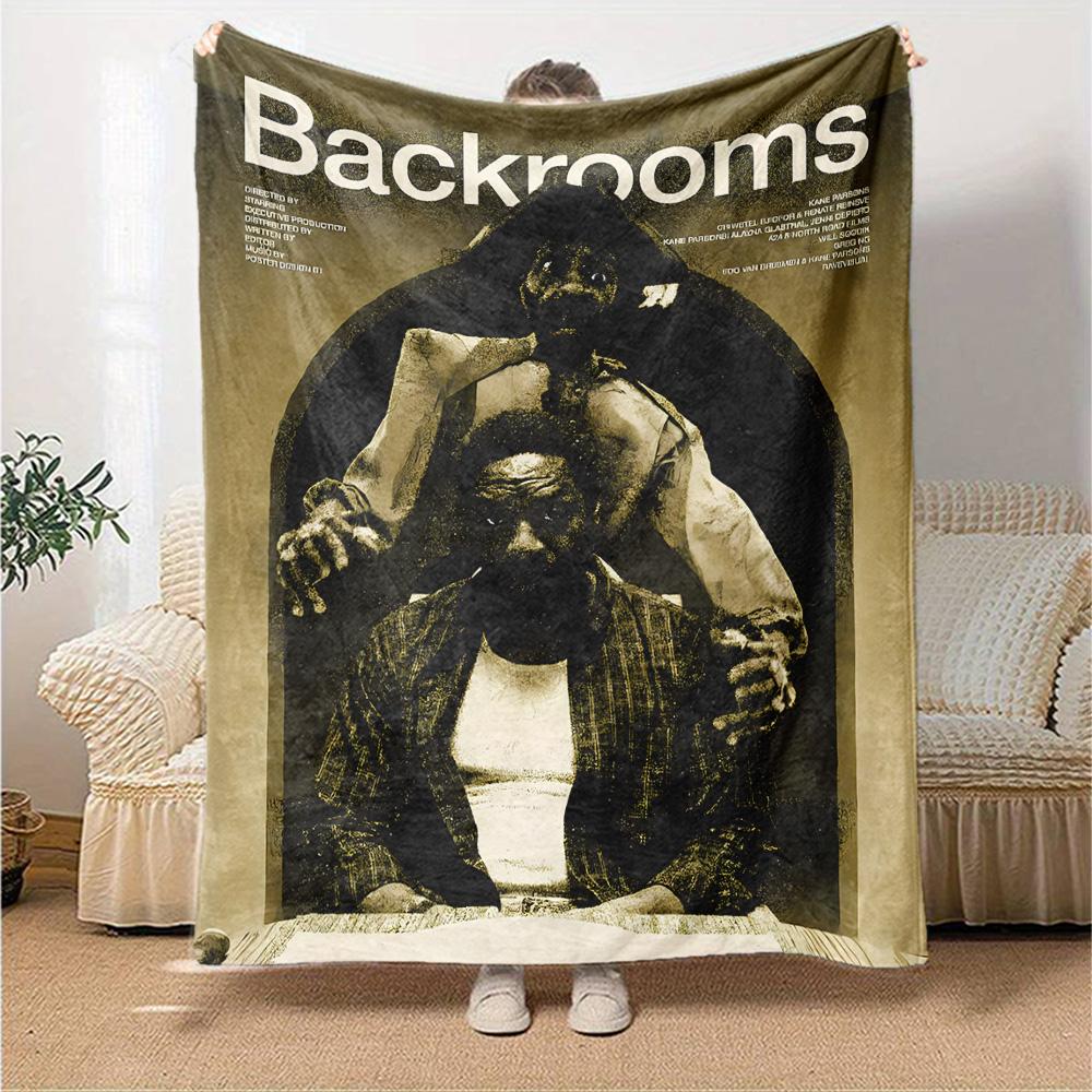 1pc Blanket - horror film The Backrooms Print Design,Lightweight Blanket for Sofa,Bed- Soft &Warm,Gift for All Seasons