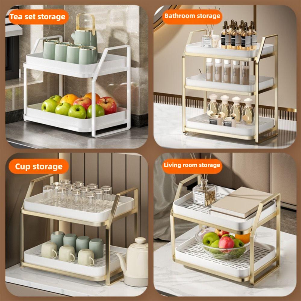 With Drip Tray Countertop Storage Rack Plastic + Carbon Steel Wine Glasses Holder  Bathroom