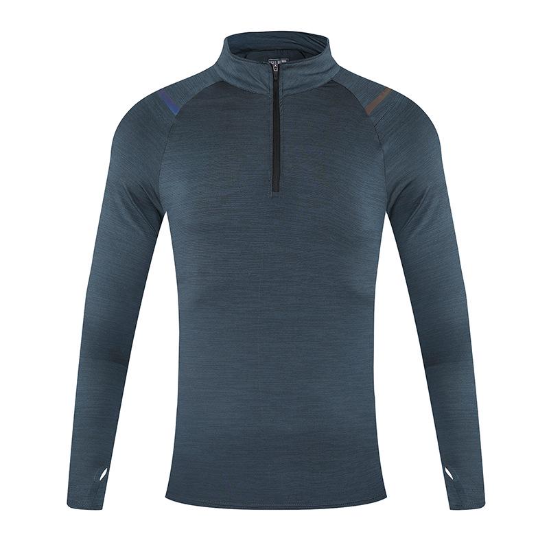Men's and Women's Quick-Dry Cationic Running Jackets: Loose Fit, Stand-Up Collar, Long-Sleeve T-Shirts.