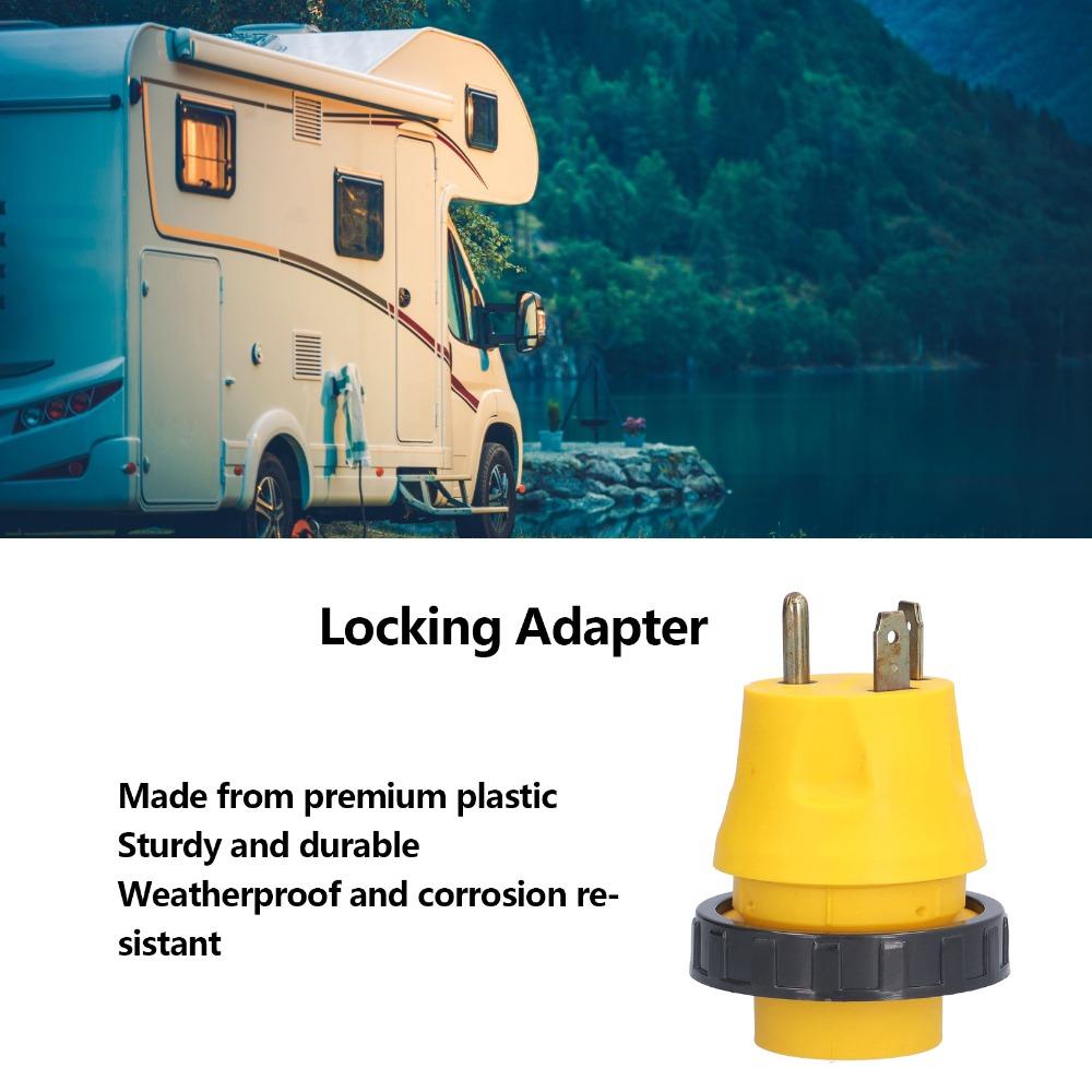 Weatherproof RV Plug Adapter Heavy Duty 30A RV Plug TT-30P To L5-30R  RV Power Connection