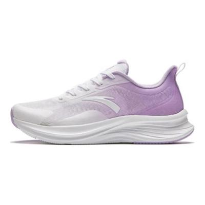 Wygodne amortyzujące antypoślizgowe niskie buty do biegania damskie sneakers Białe Fioletowe 122425541-2