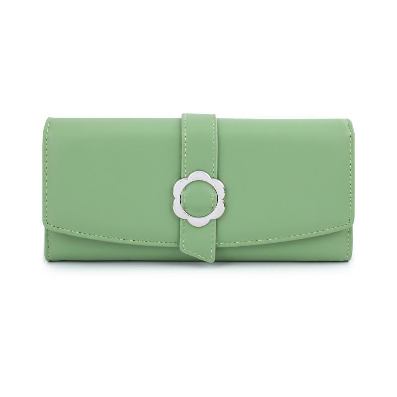 Stylish 2024 New Three-fold Long Women s Wallet Pu Material Cross-border Fashion Ins Wallet Wholesale