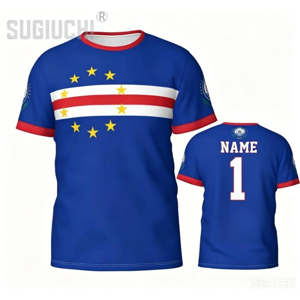 Individuelle Name Nummer Kap Verde Flagge Emblem T-Shirts Für Männer Frauen T-Shirts Team Kleidung Fußball Fans Geschenk