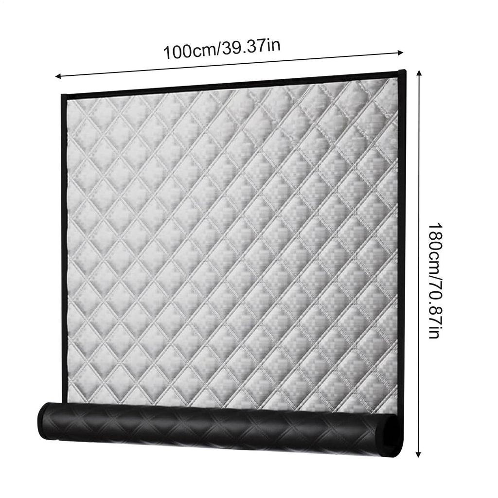 Winter Insulated Window Curtain 39x71inch Soundproof Thermal Blackout Oxford Cloth Cover Insulated Roll-Up Window Blanket