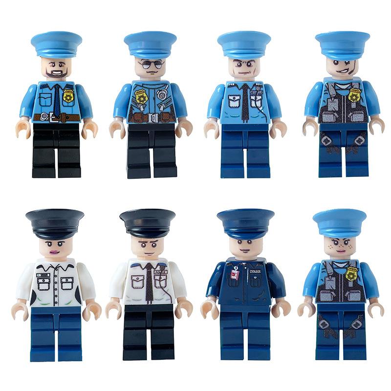 City Professional Engineer Firefighter Doll Building Block