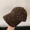 American Retro Leopard Print Embroidered Baseball Cap With Curved Brim For Women Sunshade